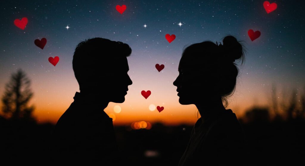 Significado de soñar con la persona que te gusta. Pareja mirándose con complicidad simbolizando la ilusión romántica y el mensaje onírico de estos sueños.